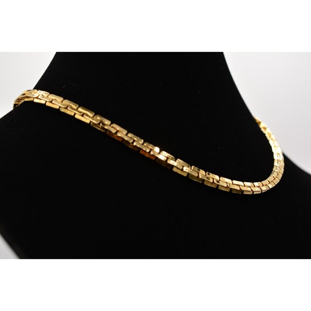 Givenchy Vintage Collar Chain Necklace Chunky Boxed Linked Gold Signed 80s BinA - Picture 6 of 12